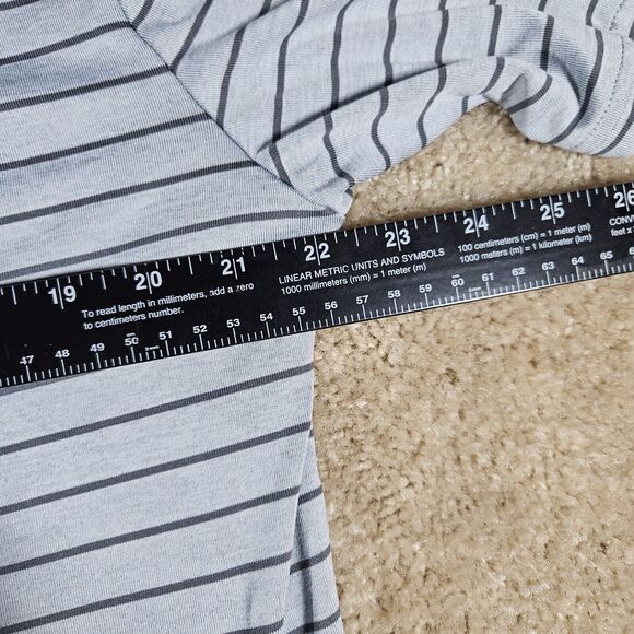 Under Armour The Playoff Polo Men’s Size Large Gray Striped Golf - Picture 6 of 7